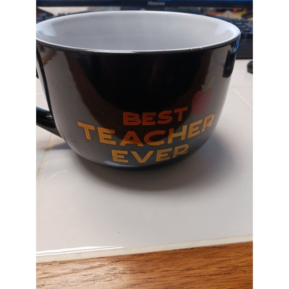 Roobee Fresh and Original - Best Teacher Ever Porcelain Mug Coffee Cup 20 fl oz